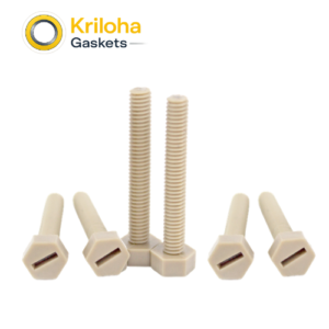 M6x20 hexagonal slotted PEEK screw